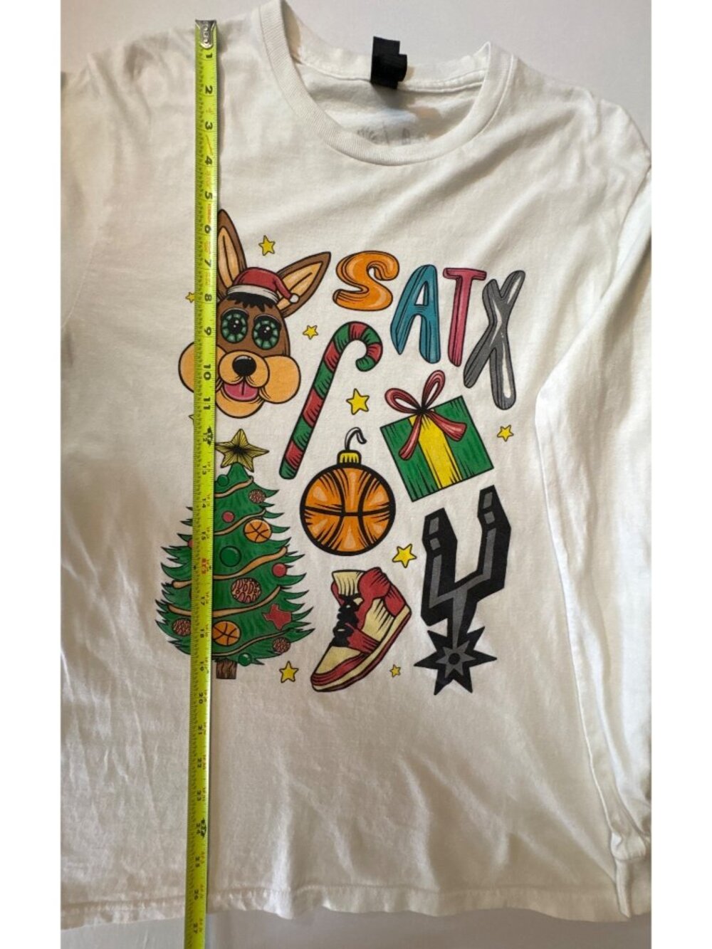 San Antonio Spurs White Long Sleeve T-Shirt Spurs Mascot Coyote Size S SATX - Picture 12 of 14